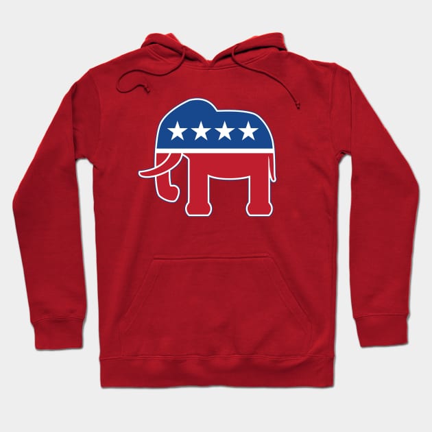 Republican Elephant Hoodie by hobrath